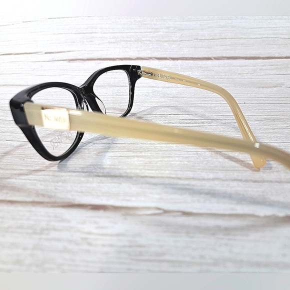 NEW Rx'able Eyeglass Frame, Cat Eye, black/tan women glasses 52 16 135 by FLOWER - Picture 5 of 5